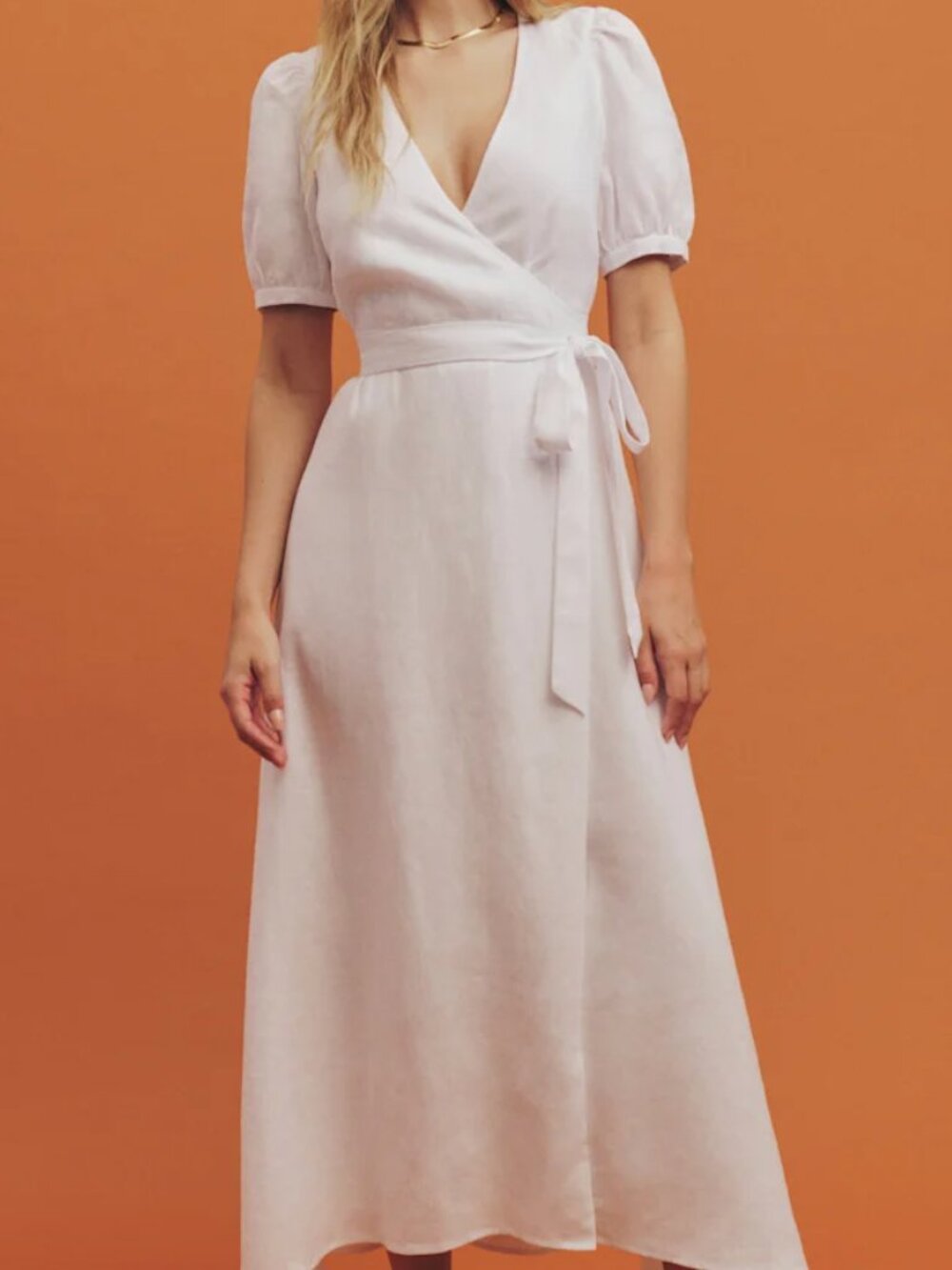 Reformation Weiss Linen Dress White - Size L